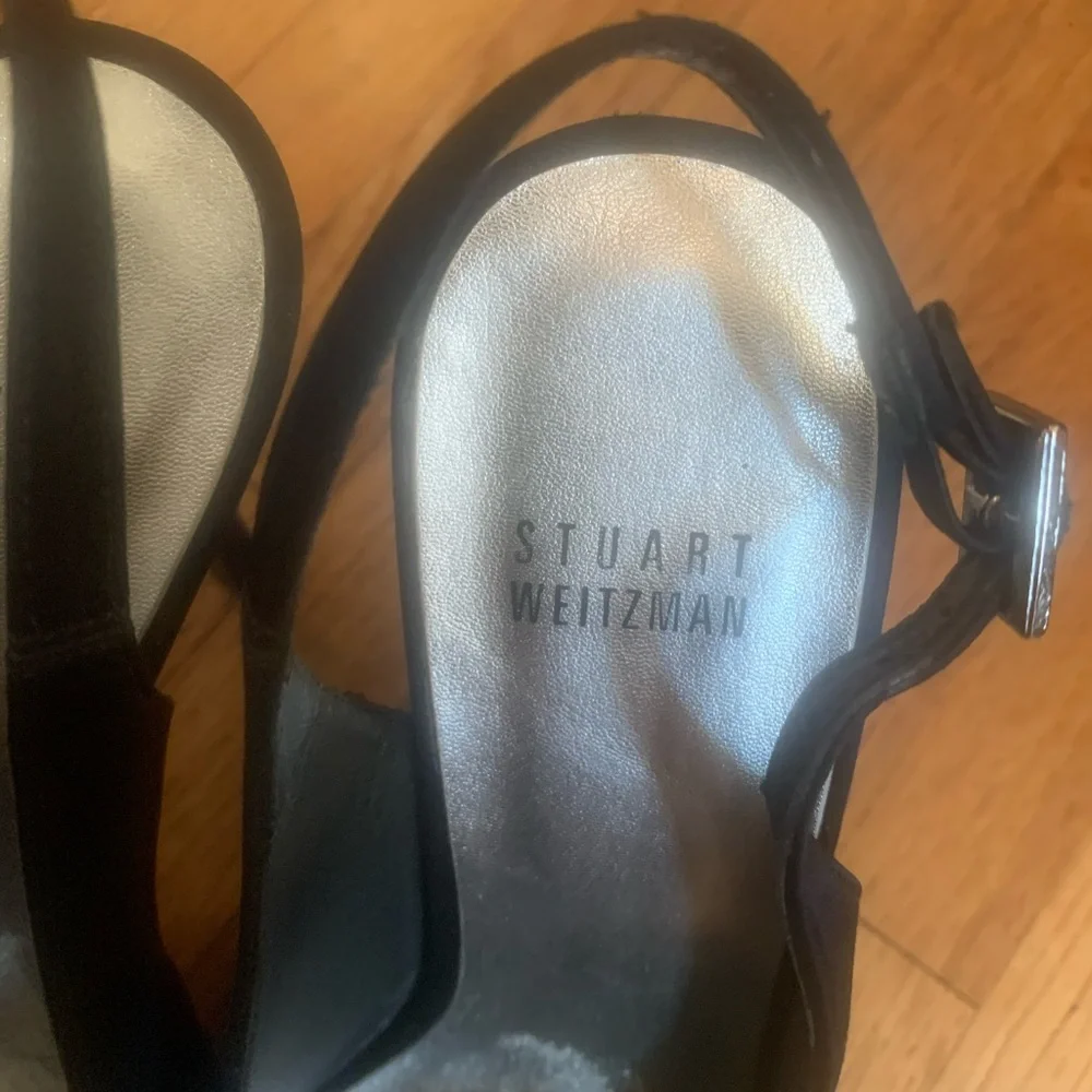 Stuart Weitzman peep toe bow heels size 6.5 vguc - Picture 4 of 8